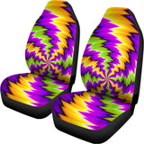 Dizzy Vortex Moving Optical Illusion Universal Fit Car Seat Covers 102422