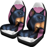 Dobermann Portrait Print Universal Fit Car Seat Covers 102422
