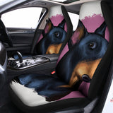 Dobermann Portrait Print Universal Fit Car Seat Covers 102422