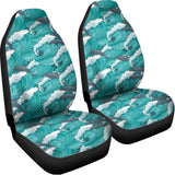 Dolphin Riding Waves Pattern Print Universal Fit Car Seat Covers 102422