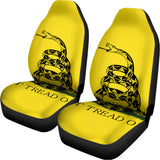 Don't Tread On Me Gadsden Flag Print Universal Fit Car Seat Covers 102422