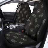 Doodle Crown Pattern Print Universal Fit Car Seat Covers 102422