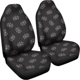 Doodle Crown Pattern Print Universal Fit Car Seat Covers 102422