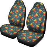Doodle French Fries Pattern Print Universal Fit Car Seat Covers 102422