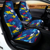 Doodle Shark Pattern Print Universal Fit Car Seat Covers 102422
