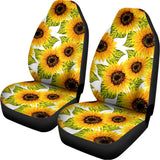Doodle Sunflower Pattern Print Universal Fit Car Seat Covers 102422