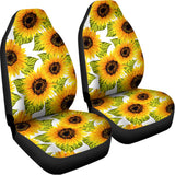 Doodle Sunflower Pattern Print Universal Fit Car Seat Covers 102422