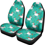 Doodle Unicorn Pattern Print Universal Fit Car Seat Covers 102422