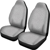 Doodle Windowpane Pattern Print Universal Fit Car Seat Covers 102422