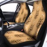 Drawing German Shepherd Pattern Print Universal Fit Car Seat Covers 102422