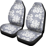 Drawing Orchid Pattern Print Universal Fit Car Seat Covers 102422