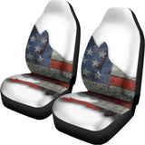 Eagle American Flag Print Universal Fit Car Seat Covers 102422