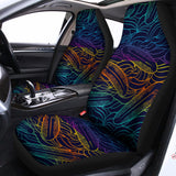 EDM Surfing Wave Pattern Print Universal Fit Car Seat Covers 102422