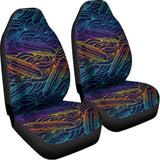 EDM Surfing Wave Pattern Print Universal Fit Car Seat Covers 102422