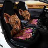 Embroidery Chihuahua And Flower Print Universal Fit Car Seat Covers 102422
