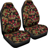 Embroidery Crown Pattern Print Universal Fit Car Seat Covers 102422