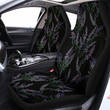 Embroidery Lavender Pattern Print Universal Fit Car Seat Covers 102422