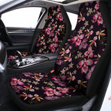 Embroidery Orchid Flower Pattern Print Universal Fit Car Seat Covers 102422