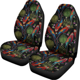 Embroidery Parrot Pattern Print Universal Fit Car Seat Covers 102422