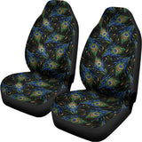 Embroidery Peacock Feather Print Universal Fit Car Seat Covers 102422