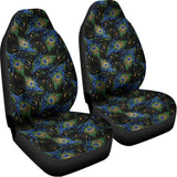 Embroidery Peacock Feather Print Universal Fit Car Seat Covers 102422