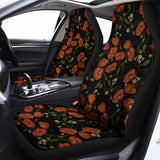 Embroidery Poppy Pattern Print Universal Fit Car Seat Covers 102422