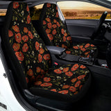 Embroidery Poppy Pattern Print Universal Fit Car Seat Covers 102422