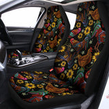 Embroidery Rooster Pattern Print Universal Fit Car Seat Covers 102422