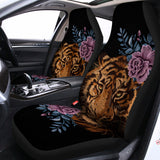 Embroidery Tiger And Flower Print Universal Fit Car Seat Covers 102422