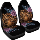 Embroidery Tiger And Flower Print Universal Fit Car Seat Covers 102422