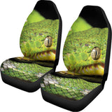 Emerald Tree Boa Snake Print Universal Fit Car Seat Covers 102422