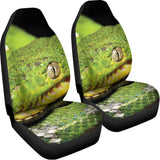 Emerald Tree Boa Snake Print Universal Fit Car Seat Covers 102422