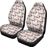 EMS Paramedic Pattern Print Universal Fit Car Seat Covers 102422