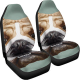 English Bulldog Portrait Print Universal Fit Car Seat Covers 102422