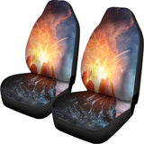 Erupting Volcano Print Universal Fit Car Seat Covers 102422