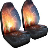 Erupting Volcano Print Universal Fit Car Seat Covers 102422