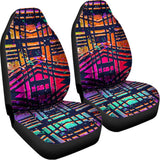 Ethnic Aztec Grunge Trippy Print Universal Fit Car Seat Covers 102422