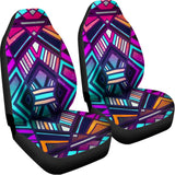 Ethnic Aztec Trippy Print Universal Fit Car Seat Covers 102422
