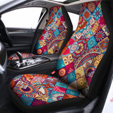 Ethnic Bohemian Mandala Pattern Print Universal Fit Car Seat Covers 102422