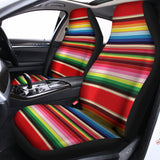 Ethnic Mexican Blanket Stripe Print Universal Fit Car Seat Covers 102422