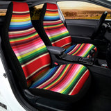 Ethnic Mexican Blanket Stripe Print Universal Fit Car Seat Covers 102422