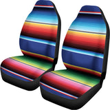 Ethnic Mexican Serape Pattern Print Universal Fit Car Seat Covers 102422