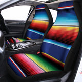 Ethnic Mexican Serape Pattern Print Universal Fit Car Seat Covers 102422