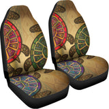 Ethnic Sea Turtles Print Universal Fit Car Seat Covers 102422