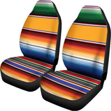 Ethnic Serape Blanket Stripe Print Universal Fit Car Seat Covers 102422