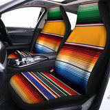 Ethnic Serape Blanket Stripe Print Universal Fit Car Seat Covers 102422