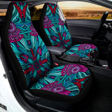 Ethnic Teal Bohemian Pattern Print Universal Fit Car Seat Covers 102422