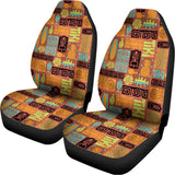 Ethnic Tiki Pattern Print Universal Fit Car Seat Covers 102422