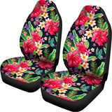 Exotic Hibiscus Flowers Pattern Print Universal Fit Car Seat Covers 102422