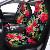 Exotic Hibiscus Flowers Pattern Print Universal Fit Car Seat Covers 102422